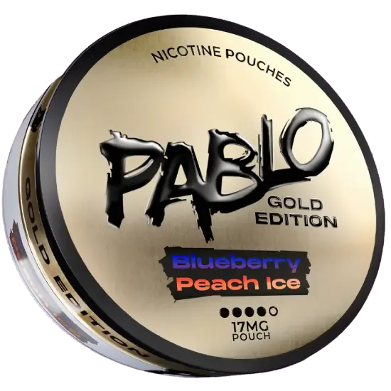 Pablo Gold Blueberry Peach Ice nicotine pouches