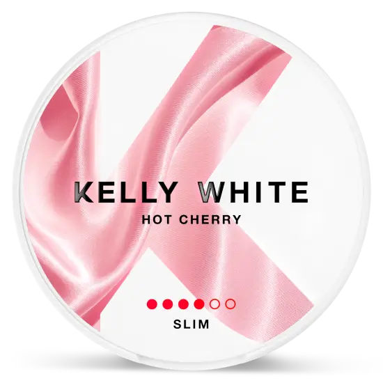 Kelly White Hot Cherry Slim Strong nicotine pouches
