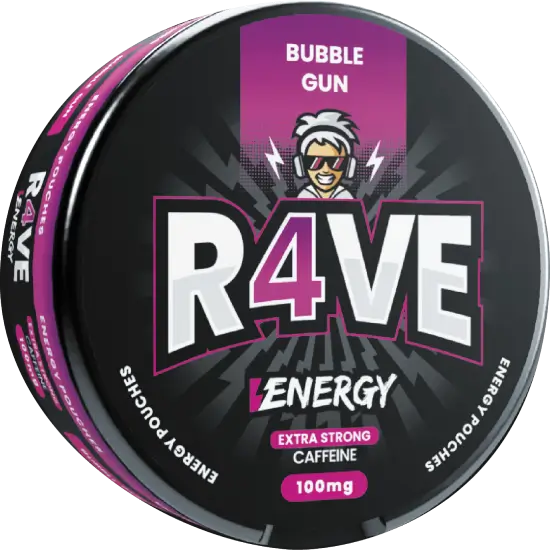 RAVE Energy Bubble Gun 100mg nicotine pouches