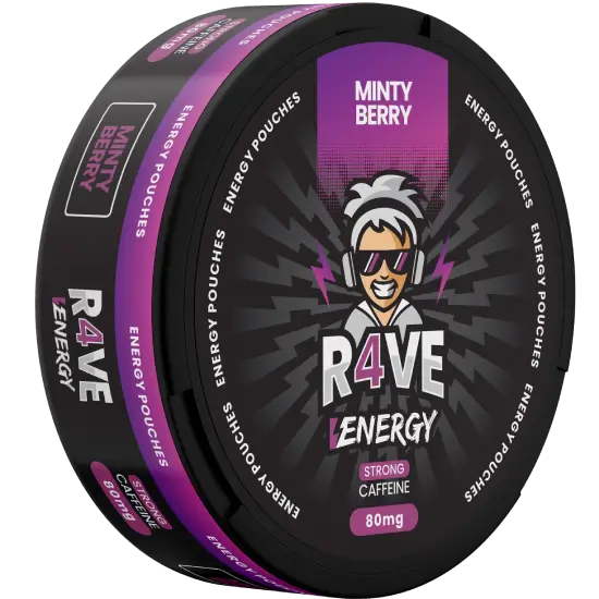 RAVE Energy Minty Berry 80mg nicotine pouches