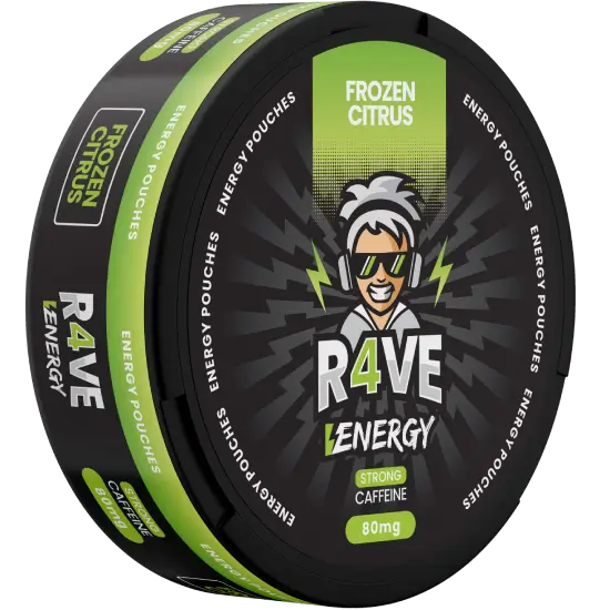 RAVE Energy Frozen Citrus 80mg nicotine pouches