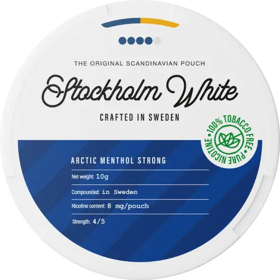 Stockholm White Arctic Menthol Strong nicotine pouches