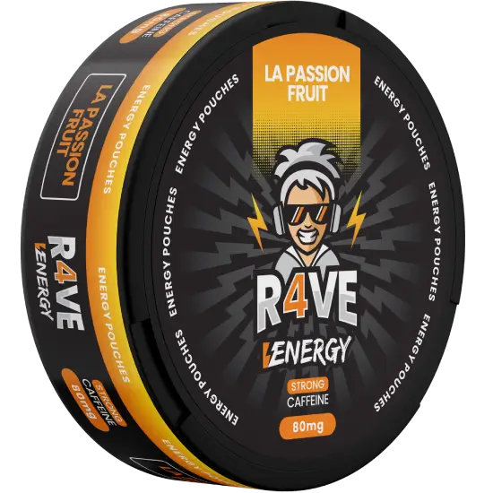 RAVE Energy La Passion Fruit 80mg nicotine pouches
