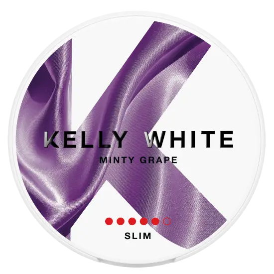 Kelly White Minty Grape Slim Extra Strong nicotine pouches