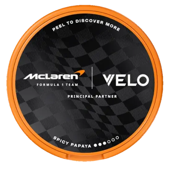 VELO McLaren Spicy Papaya Slim nicotine pouches