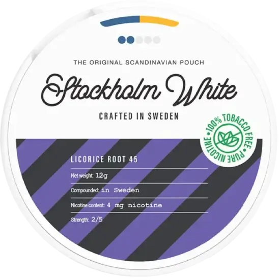 Stockholm White Licorice Root Light nicotine pouches